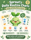 Sprout's Daily Routine Charts (Bilingual EN/ES) — Printable